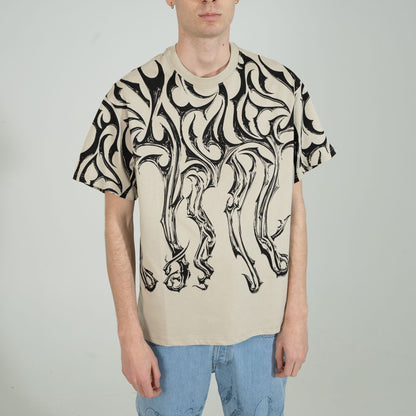 OCTOPUS TRIBAL BLADE TEE BY LUCA DEVINU ICE