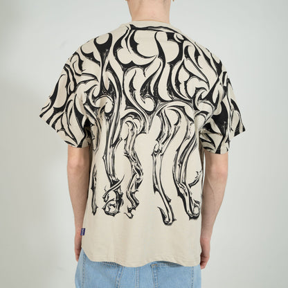 OCTOPUS TRIBAL BLADE TEE BY LUCA DEVINU ICE