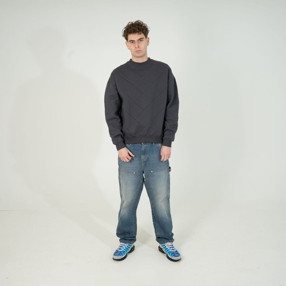 PARQUET CREWNECK ASPHALT