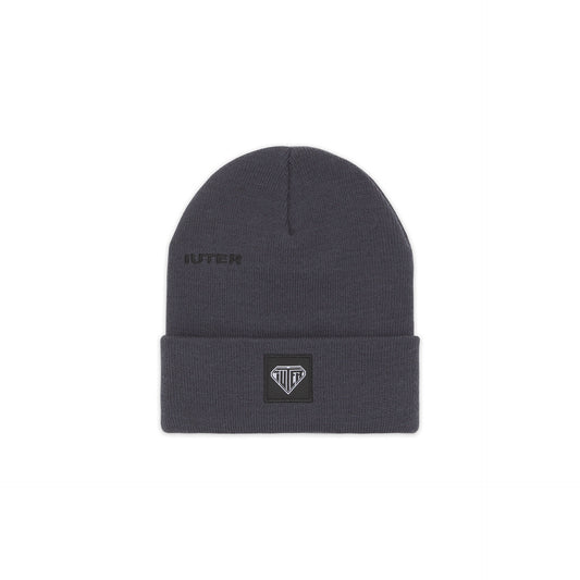 LOGO FOLD BEANIE ASPHALT