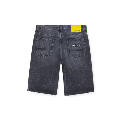 LOOSE DENIM SHORTS BLACKTR