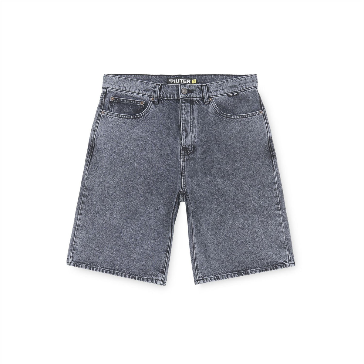 LOOSE DENIM SHORTS GREYBLEACH