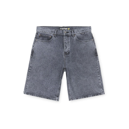 LOOSE DENIM SHORTS GREYBLEACH