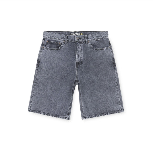 LOOSE DENIM SHORTS GREYBLEACH