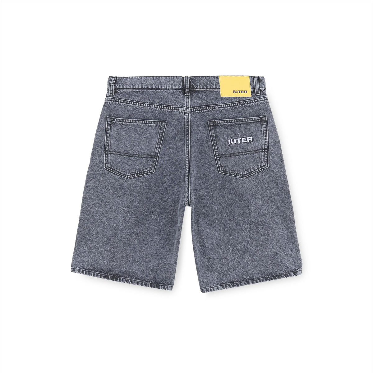 LOOSE DENIM SHORTS GREYBLEACH