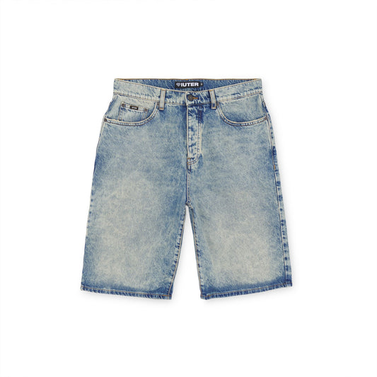 BAGGY DENIM SHORTS BLUEACIDTR