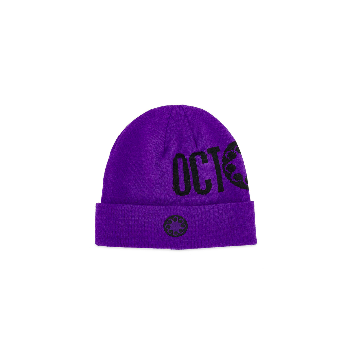 OCTOPUS LOGO BEANIE PURPLE BLACK