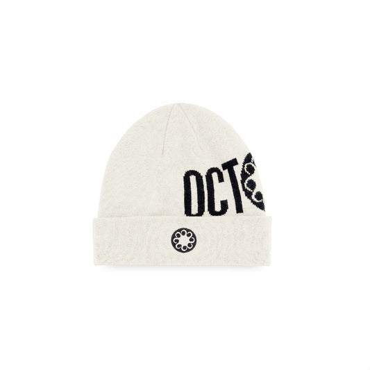 OCTOPUS LOGO BEANIE BLACK WHITE