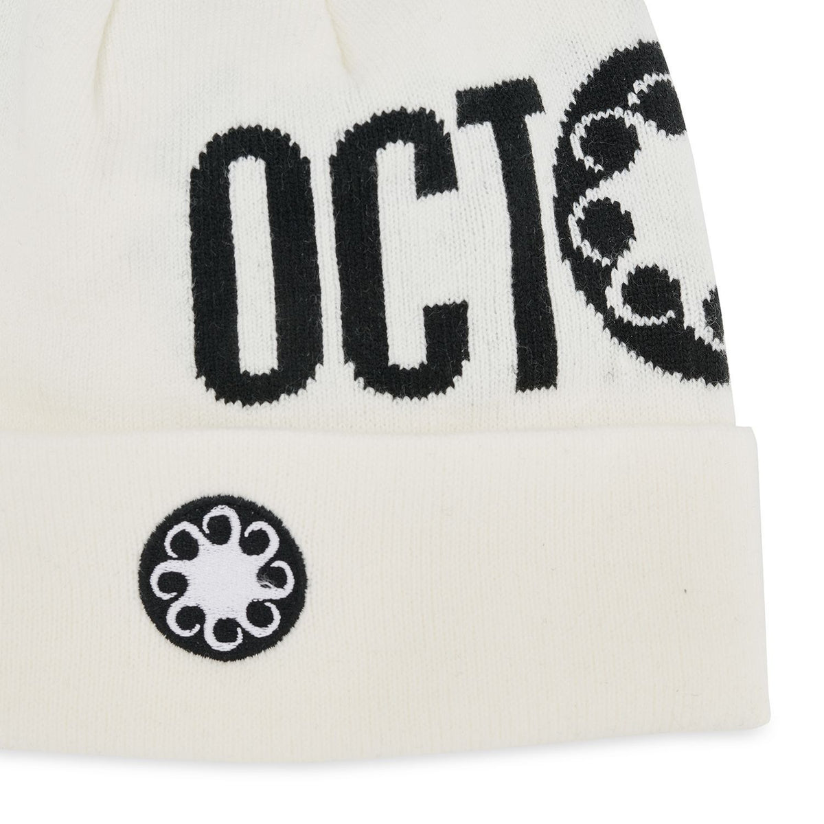 OCTOPUS LOGO BEANIE WHITE