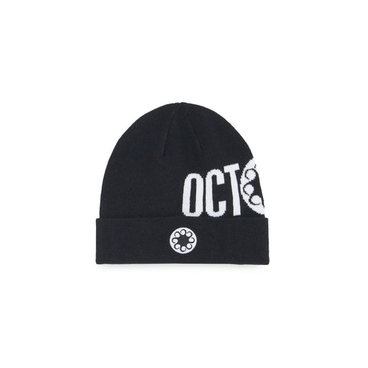 OCTOPUS LOGO BEANIE WHITE BLACK