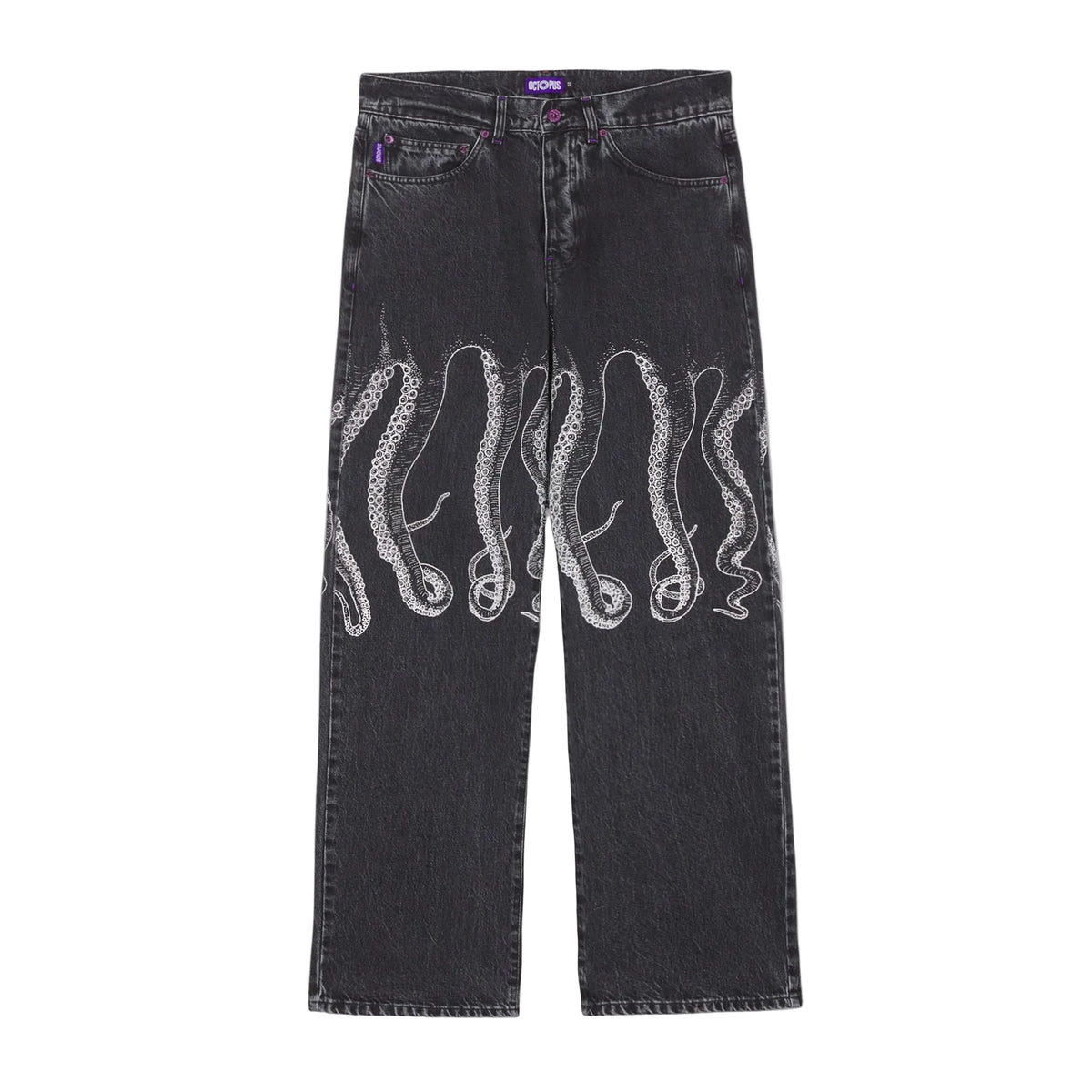 OCTOPUS OUTLINE LOOSE DENIM DARK GREY