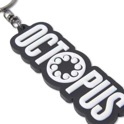 OCTOPUS LOGO KEYCHAIN WHITEBLACK