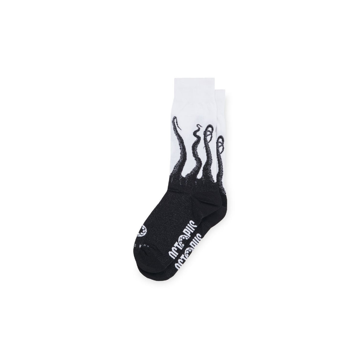 OCTOPUS REVERSE ORIGINAL SOCKS BLACK WHITE