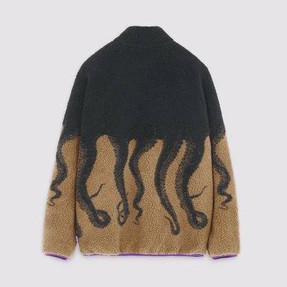 OCTOPUS SHERPA ZIP NECK BROWN