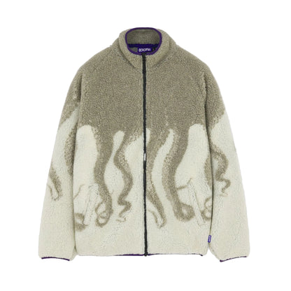 OCTOPUS SHERPA ZIP NECK GREY
