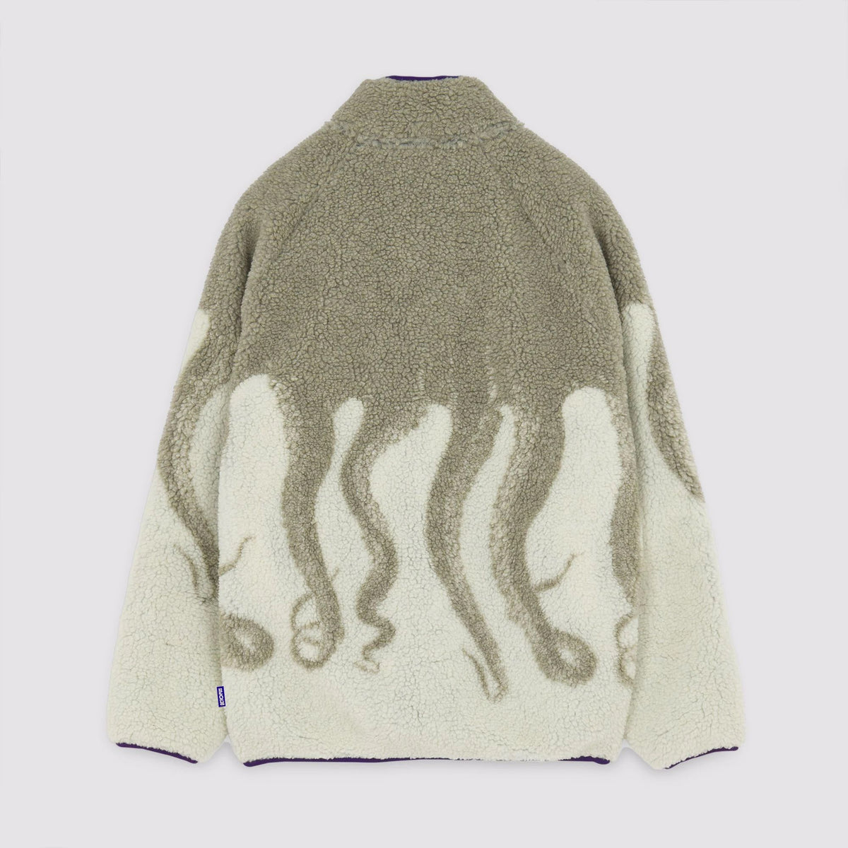OCTOPUS SHERPA ZIP NECK GREY