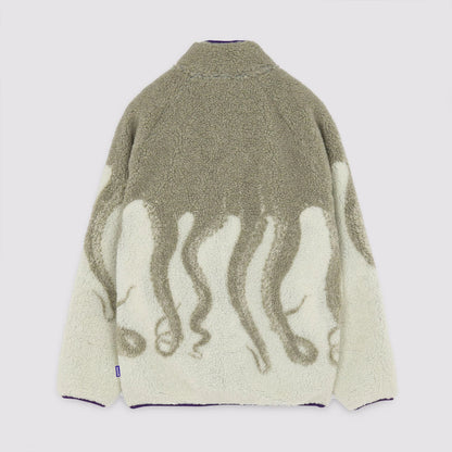 OCTOPUS SHERPA ZIP NECK GREY