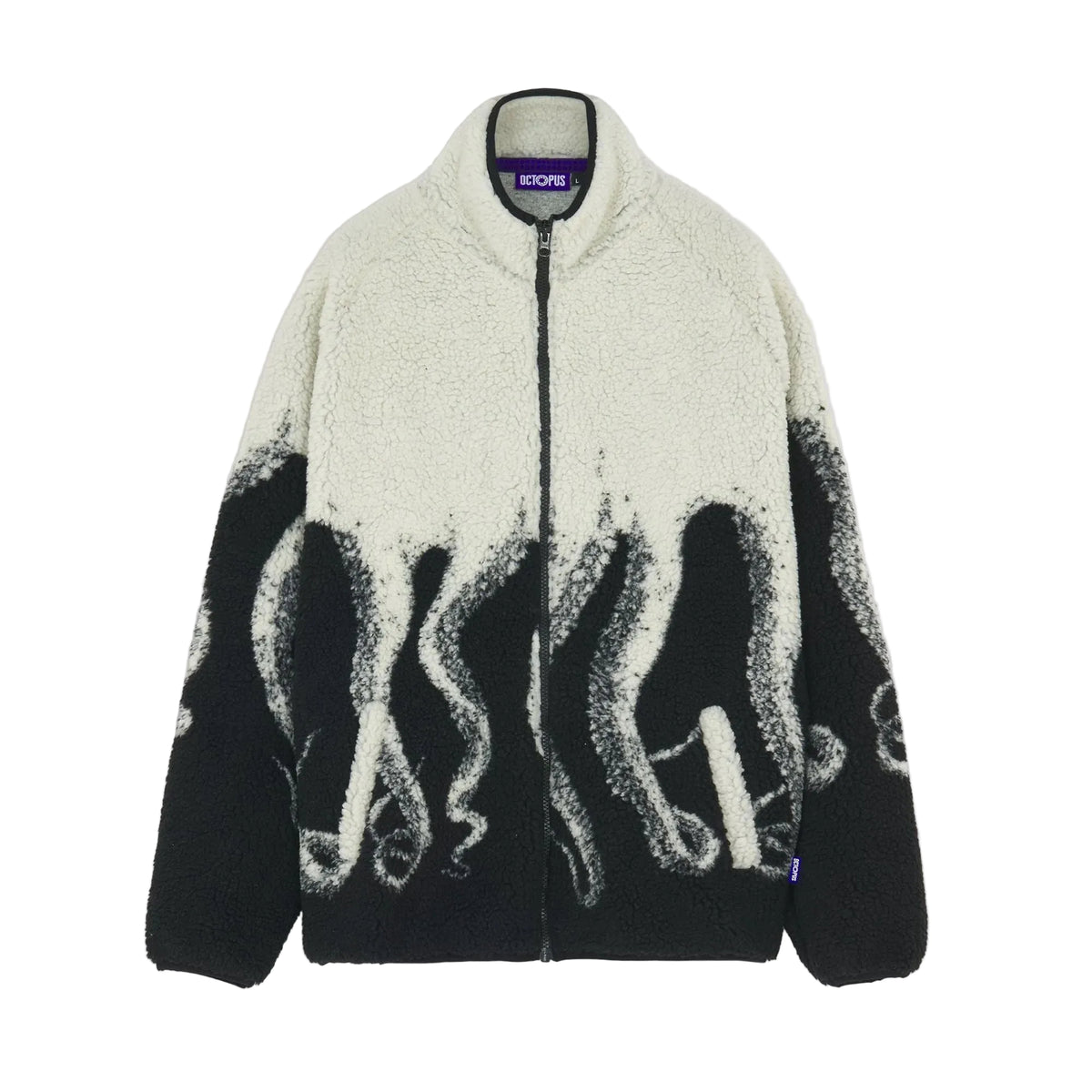 OCTOPUS SHERPA ZIP NECK WHITE