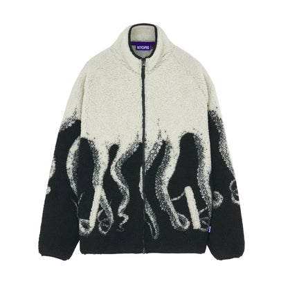 OCTOPUS SHERPA ZIP NECK WHITE