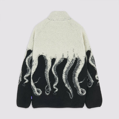 OCTOPUS SHERPA ZIP NECK WHITE