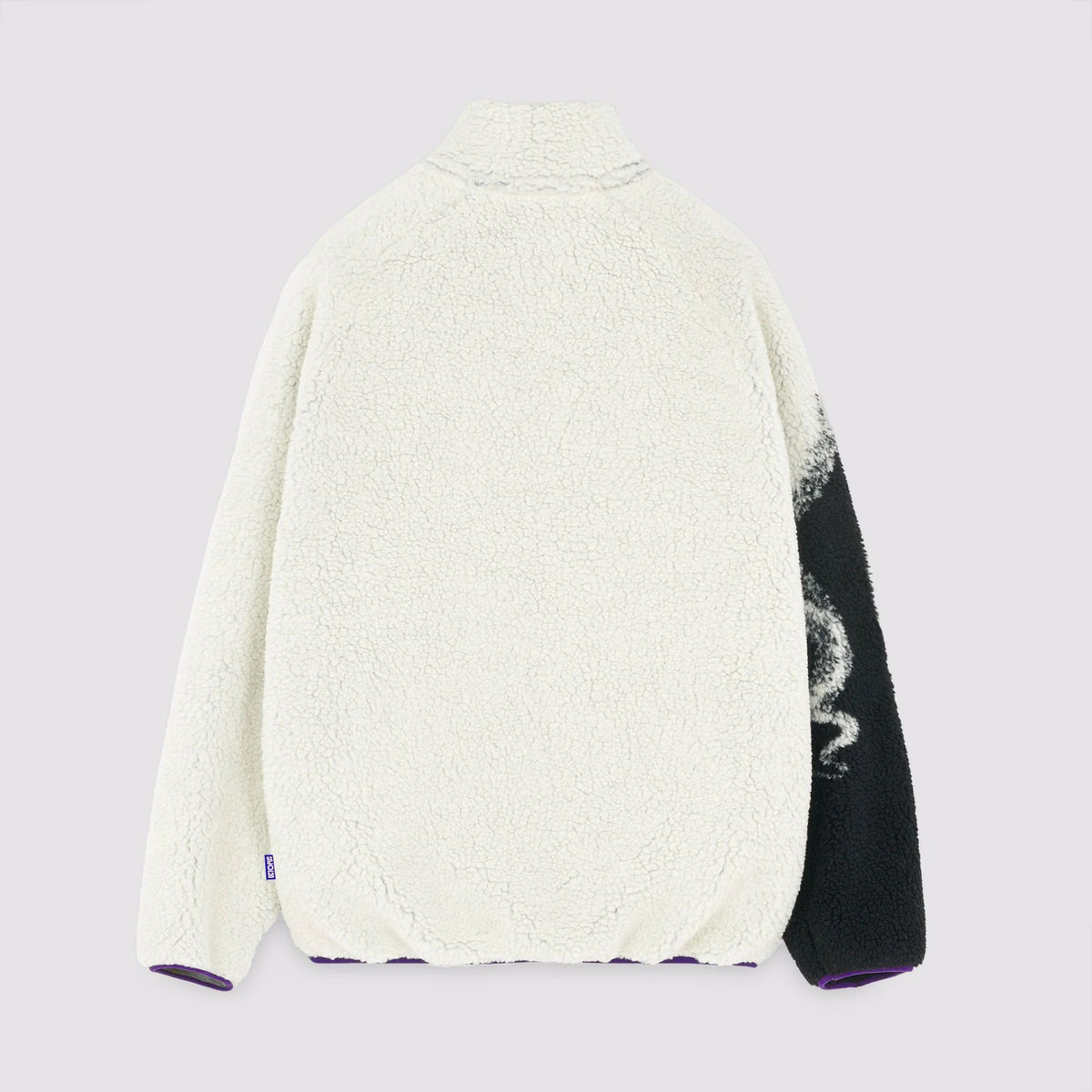 OCTOPUS SIDE SHERPA ZIP NECK WHITE