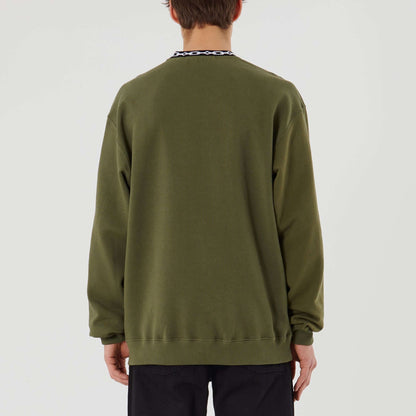 CHAIN COLLAR CREWNECK ARMY IUTER €89.0