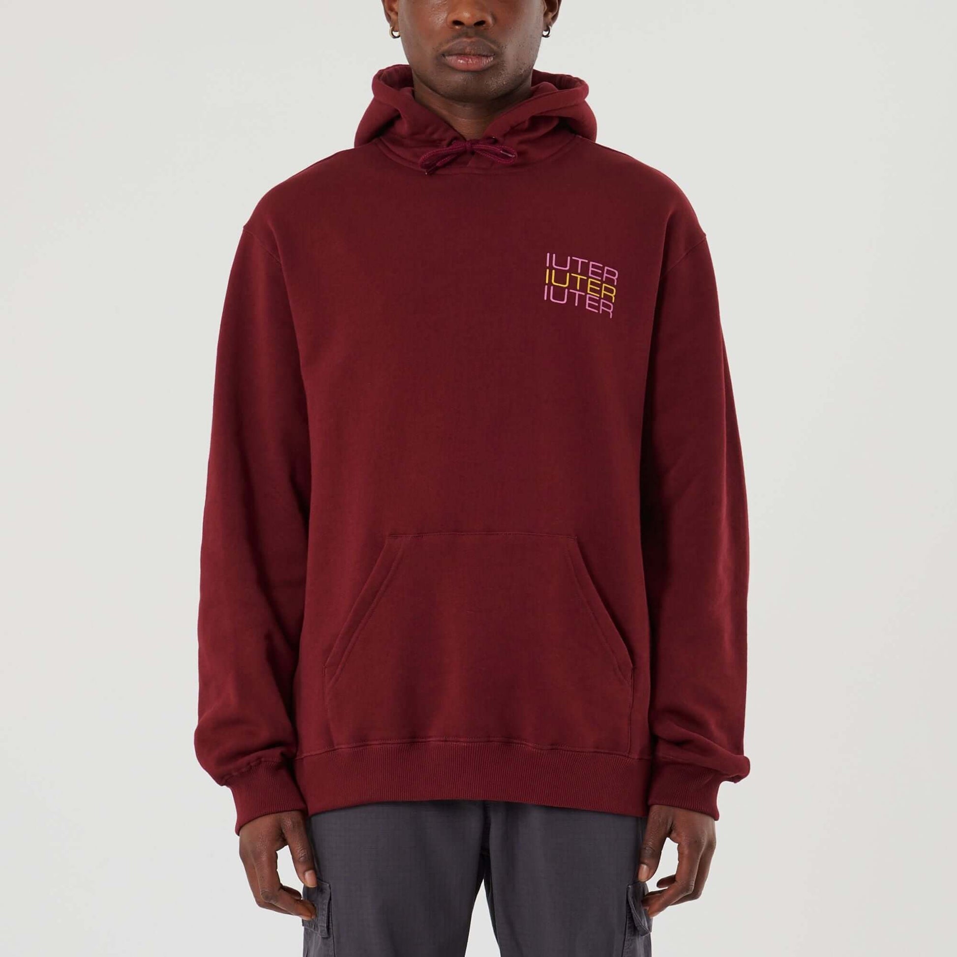 SPINE SKULLS HOODIE BURGUNDY IUTER €99.0