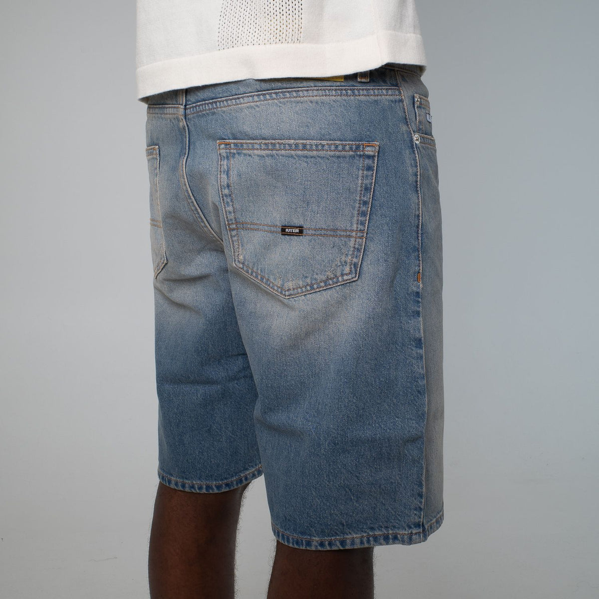 LOOSE DENIM SHORTS MEDIUMBLUE