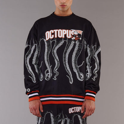 ATHLETIC CREWNECK BLACK OCTOPUS €46.0