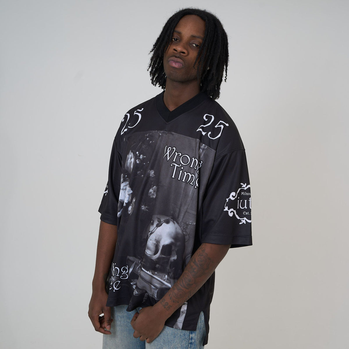 STILL LIFE FOOTBALL JERSEY BLACK