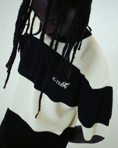 HARMONY BAND KNIT OVER TEE BLACK