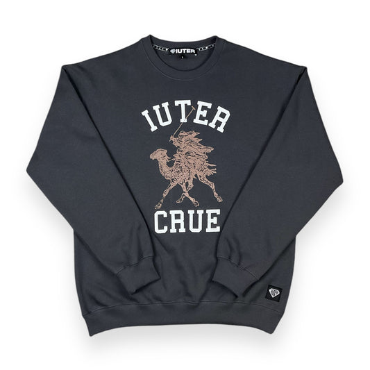 PRINTED CREWNECK LOOSE IULIFE ASPHALT