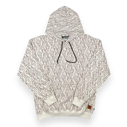 ALLOVER HOODIE LOOSE UNBRUSHED RAINDROPBLACK WHITE