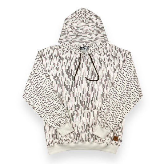 ALLOVER HOODIE LOOSE UNBRUSHED RAINDROPBLACK WHITE