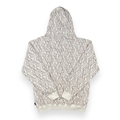 ALLOVER HOODIE LOOSE UNBRUSHED RAINDROPBLACK WHITE