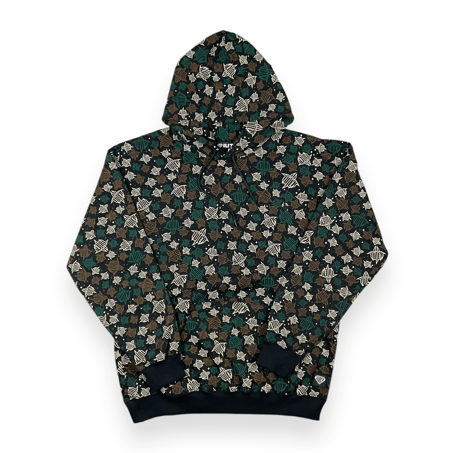 ALLOVER HOODIE LOOSE HORNSMULTICOLORI BLACK IUTER €40.0
