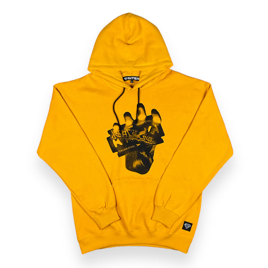 PRINTED HOODIE REGULAR CRUE DARKYELLOW