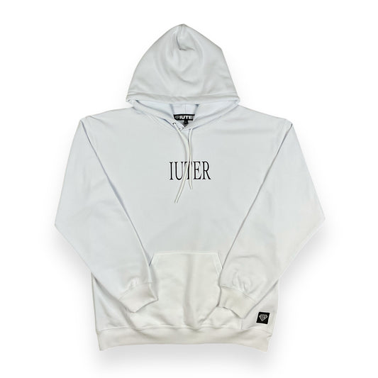 PRINTED HOODIE LOOSE UNBRUSHED VALUE WHITE