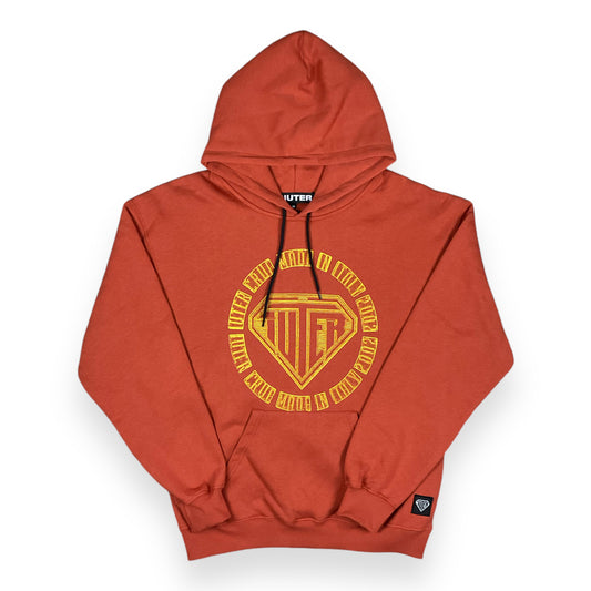 PRINTED HOODIE LOOSE JEWEL BRICK