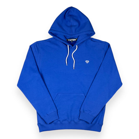 MINI LOGO HOODIE LOOSE UNBRUSHED ELECTROBLU