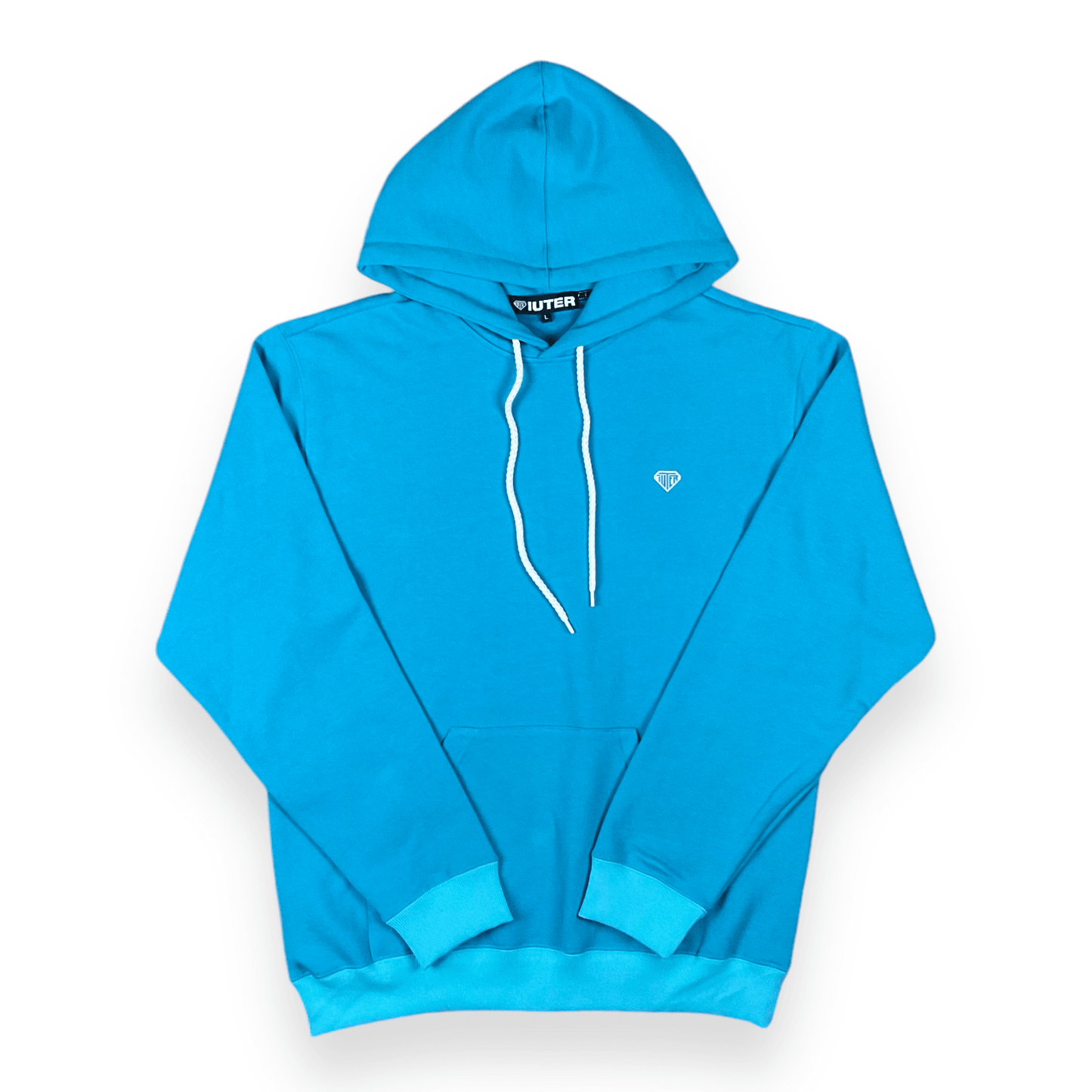MINI LOGO HOODIE LOOSE UNBRUSHED SKY BLUE IUTER €34.0