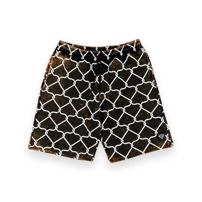 ALLOVER SHORTS LOOSE DYED NETMARBLE