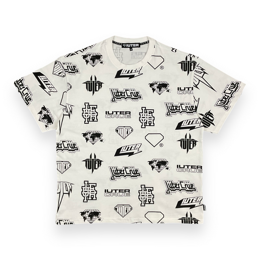 ALLOVER T-SHIRT LOOSE HORNSBLACK WHITE IUTER €18.0