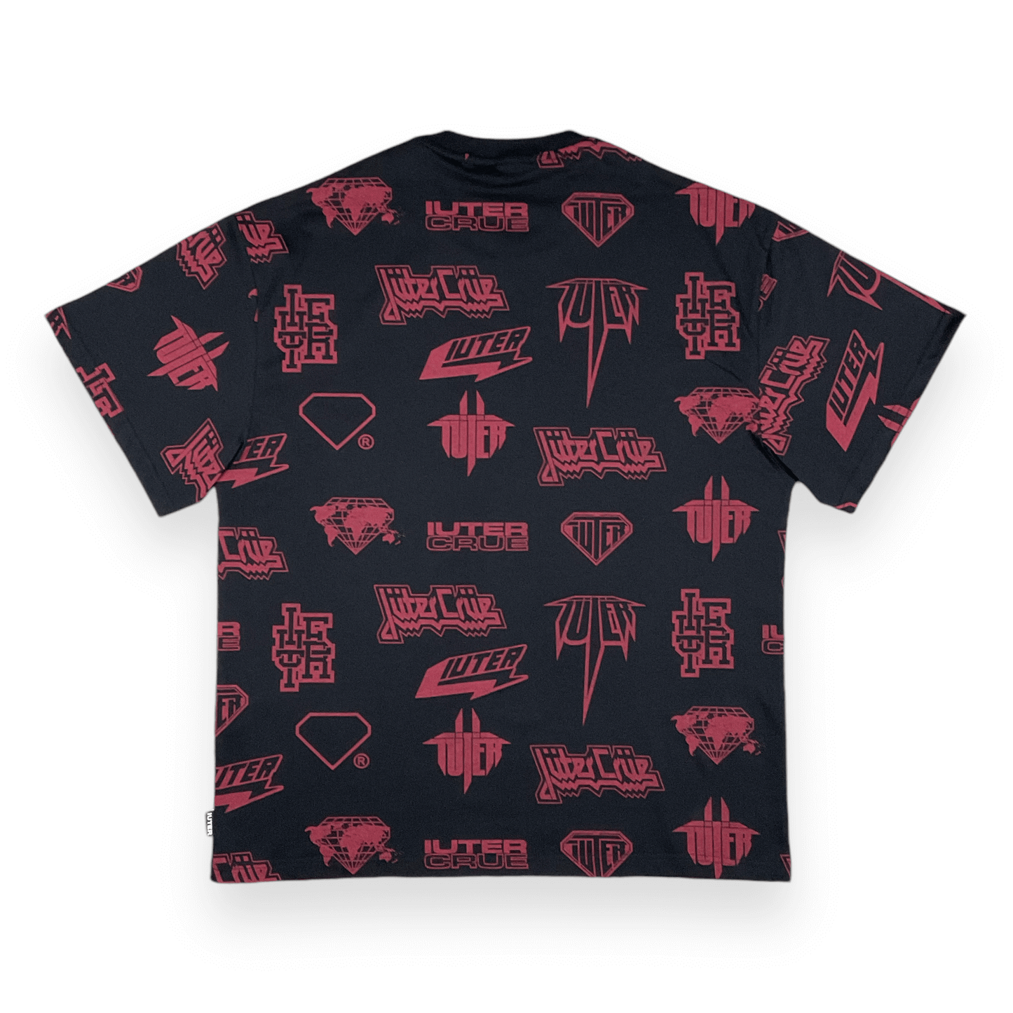 ALLOVER T-SHIRT LOOSE HORNSBORDEAUX BLACK IUTER €18.0