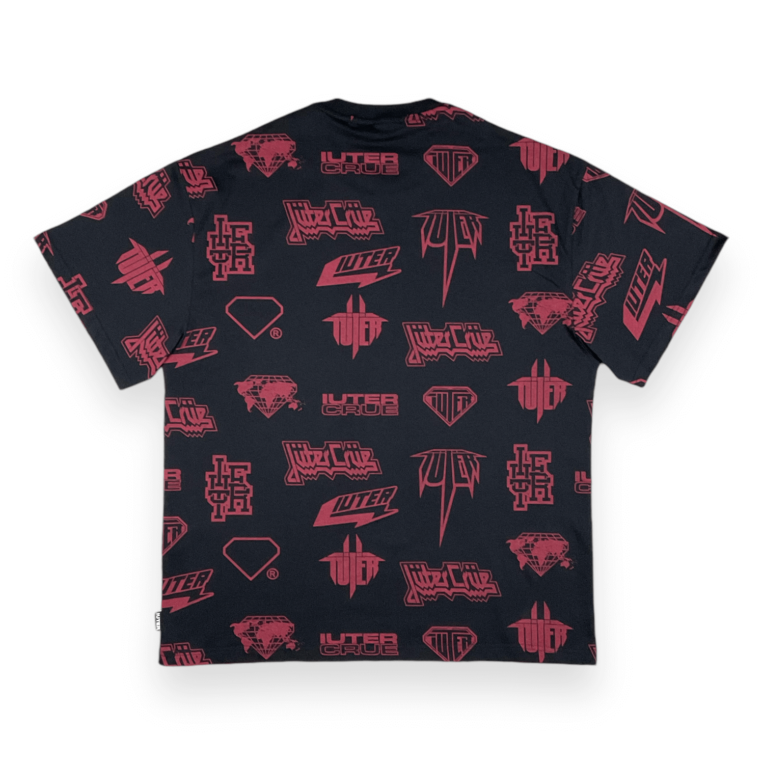 ALLOVER T-SHIRT LOOSE HORNSBORDEAUX BLACK IUTER €18.0