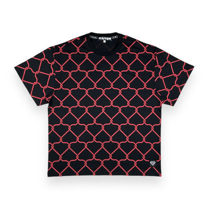 ALLOVER T-SHIRT LOOSE NETRED BLACK