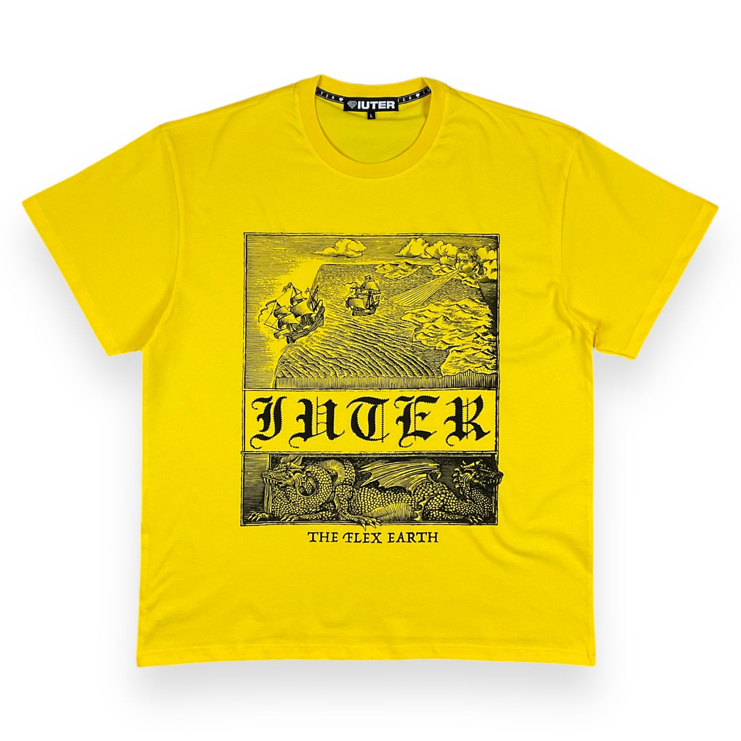 PRINTED REGULAR T-SHIRT FLATLAND YELLOW