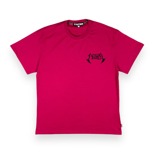 PRINTED REGULAR T-SHIRT METAL DARK FUCHSIA