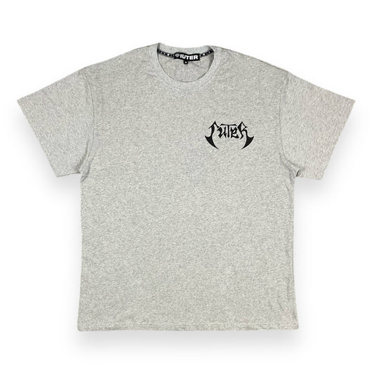 PRINTED T-SHIRT REGULAR METAL GRAY