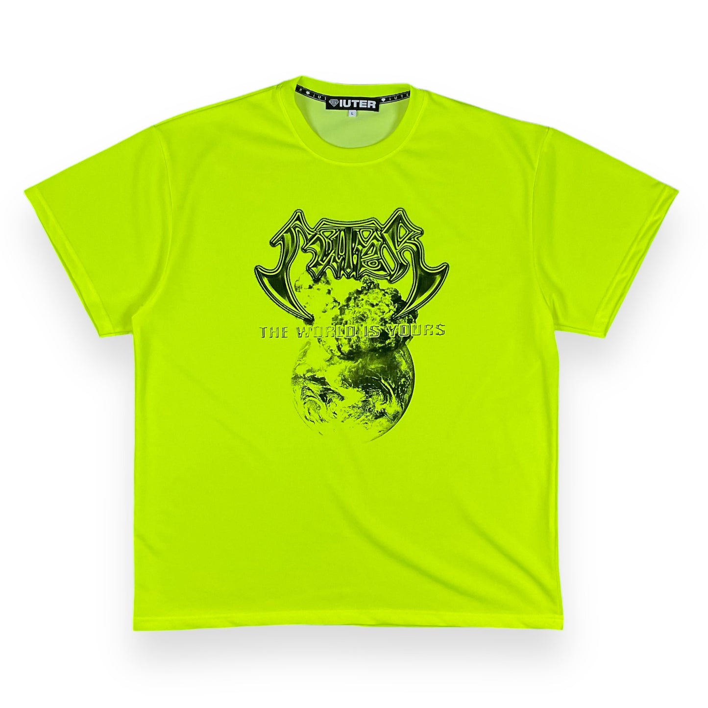PRINTED T-SHIRT REGULAR STEEL YELLOWLUO